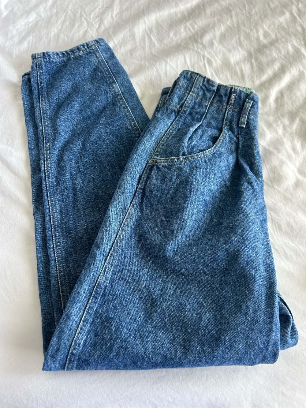 Lee Vintage High-Waist Blue Women's Paperbag Jeans - Picture 8 of 13